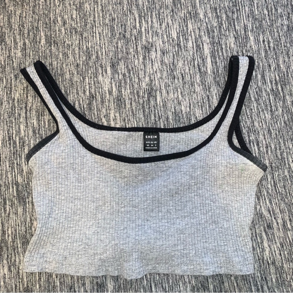Sheen crop top gray extra small